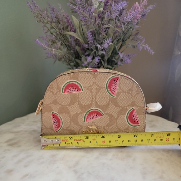 Coach Mini Serena Crossbody in signature canvas with Watermelon print - Picture 4 of 13
